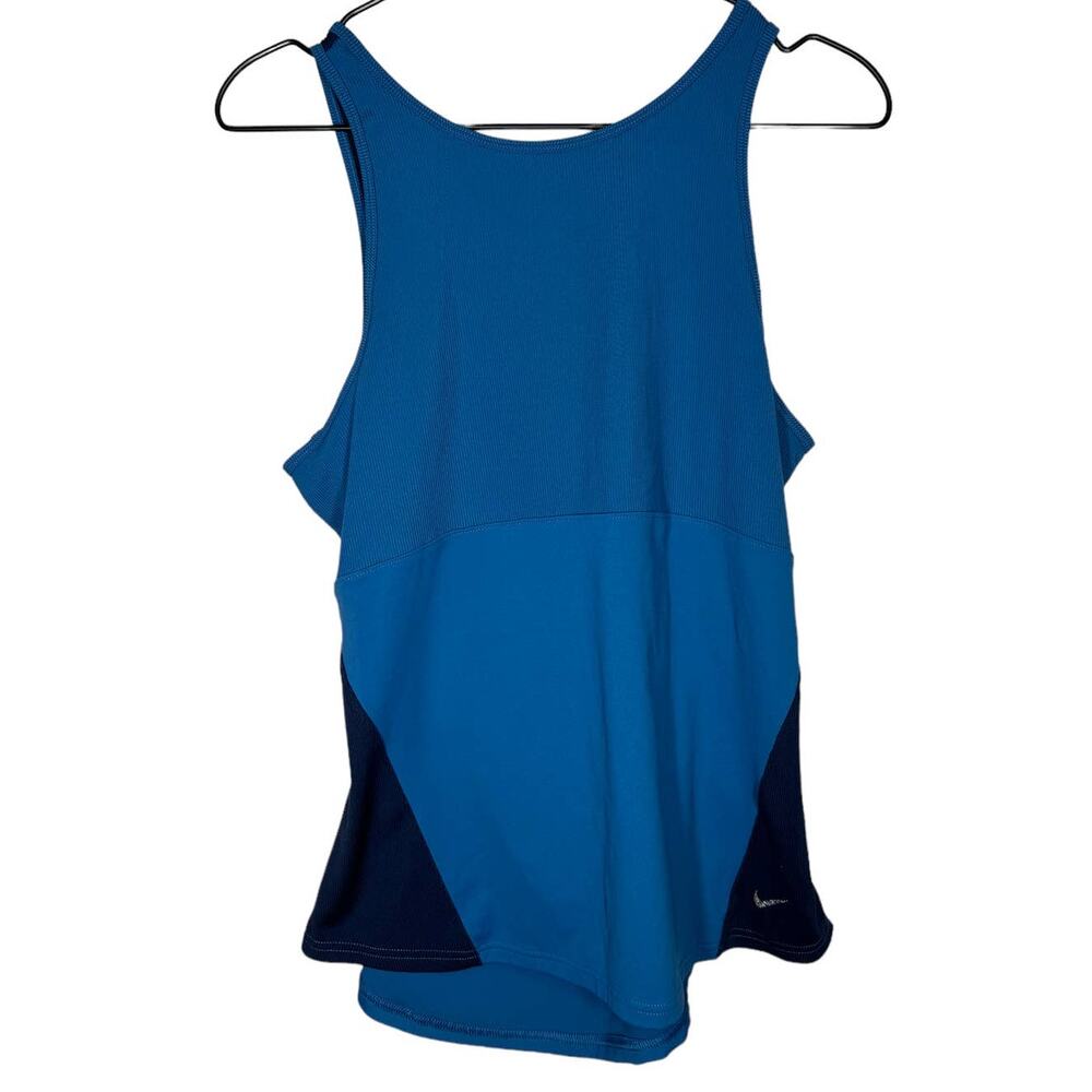 Nike‎ Yoga Dri-Fit Open Back Tank Top Blue XL - Picture 2 of 9